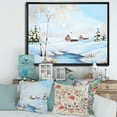 thumbnail image 2 of Designart 'Frozen River In The Forest Winter Landscape' Lake House Framed Canvas Wall Art Print, 2 of 5