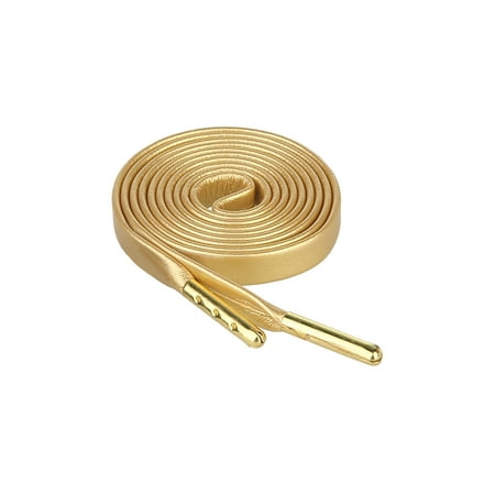 

Allegra K 2 Pairs Flat PU Leather Shoe Laces with Metal Strings for Sneaker Aglets Athletic Shoes Boot