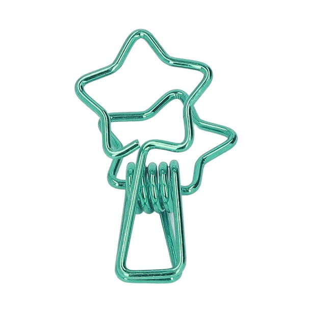 Paper Clamps Small Binder Clips Star Shape 100pcs Sturdy Metal For Certificate For Student For Clothing ANGGREK Arte y Manualidades