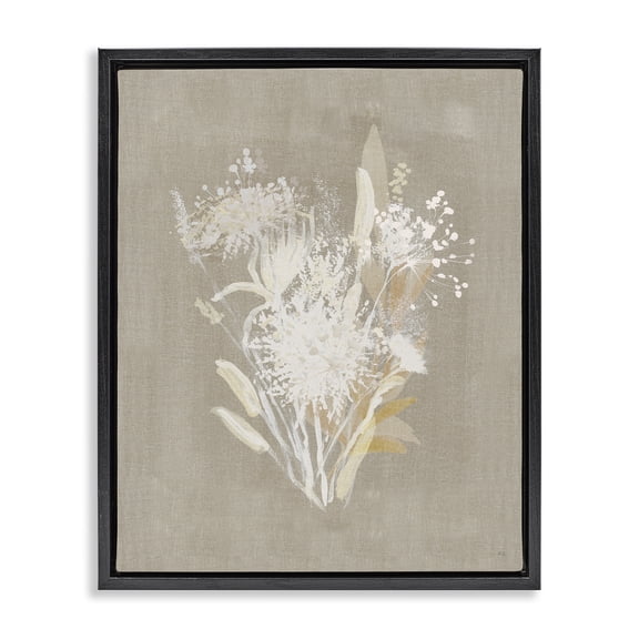Stupell Industries Cottage Country Herbs Impression Black Floating Frame Canvas Art, 17 x 21, by Susan Jill