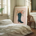 thumbnail image 3 of Cottagecore cowboy boot - Illustration Floral Cowboy Western Flowers Rustic Boho Whimsical Unframed Wall Art Print 11 x 14 inches, 3 of 13