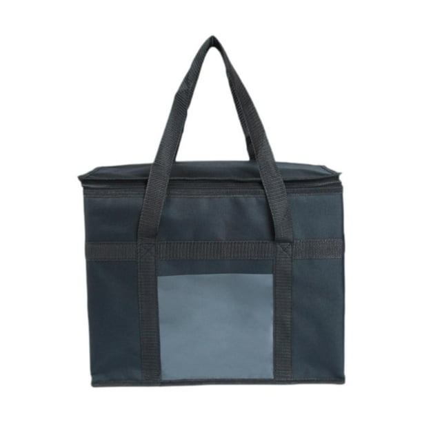 Bolsa de refrigeración aislada bolsa de compras reutilizable impermeable al aire libre a gran capacidad de gran capacidad entrega de alimentos para negro