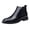 Black, variant on Men's High Top Ankle Boots With Toe Classic Style Everyday Durability Casual Work Business Bootie