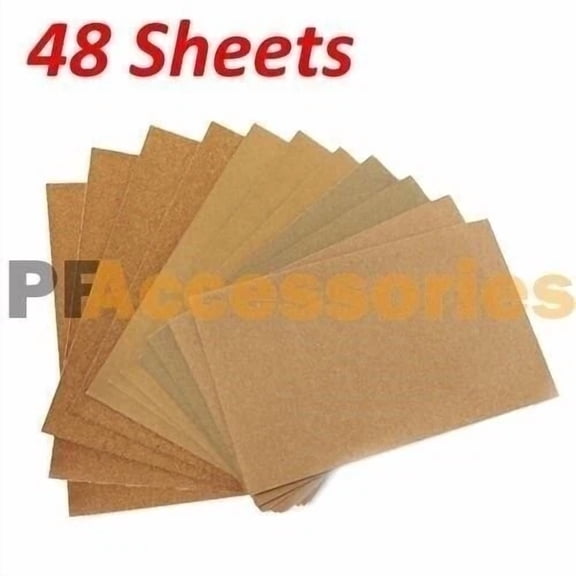 48 Sheets Wet Dry Assorted Grits Sandpaper Sanding Paper 9 X 11" Inch Wood Paint