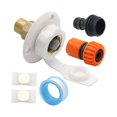 thumbnail image 2 of LOVIVER RV City Water Inlet with Check Valve Accessories RV Water Fill Inlet Flange White, 2 of 8