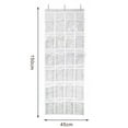 thumbnail image 6 of Tnobhg Shoe Storage Bag Behind Door Hanging Large Capacity 24 Transparent Pockets Great Load Bearing Shoe Organizer Home Dorm Sundries Holder with 3 Hooks, 6 of 7