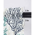 thumbnail image 6 of Teal Blue Grey Coral Coastal Curtains 45 Inch Length,Sheer Curtains for Bedroom Living Room Window Summer Beach Seaside Nautical Rod Pocket Drapes Kitchen Curtains Small Half Window 52"x45" 2 Panels, 6 of 7