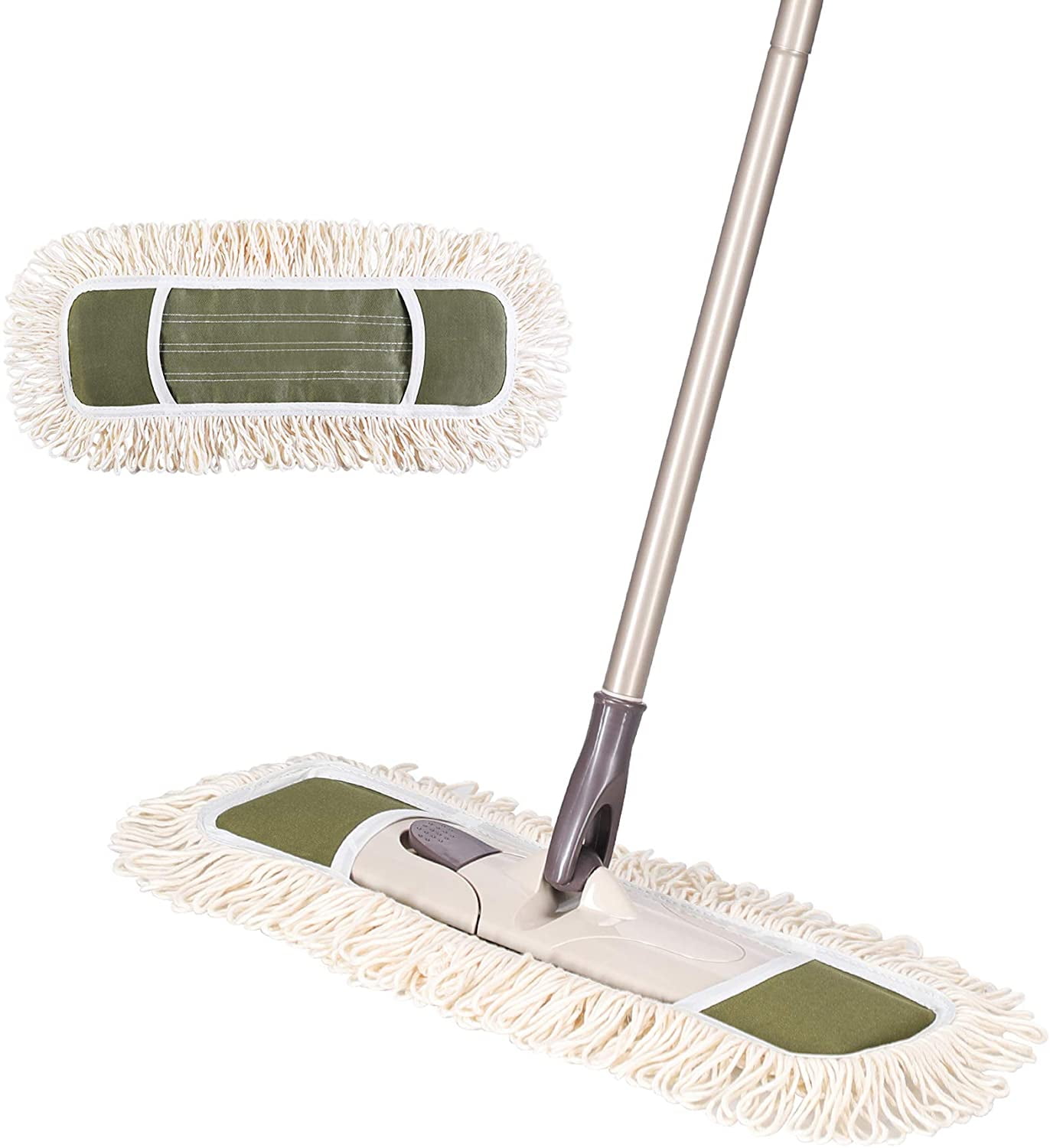 Microfiber Heavy Duty Dust Mop for Floor Cleaning w Extendable Long Handle 