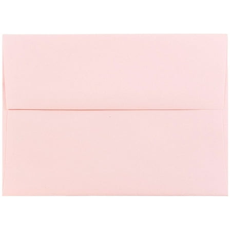 JAM Paper A6 Envelopes, 4 3/4 x 6 1/2, Baby Pink, 25/Pack