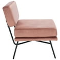 thumbnail image 4 of Safavieh Kermit Modern Fabric and Plywood Dining Side Chairs, Dusty Rose/Black, 4 of 6