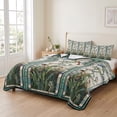 thumbnail image 2 of Queen Quilt Set 90''x96'', Vintage Floral Lightweight Bedspread Coverlet with 2 Pillow Shams, Retro Abstract Art Summer Flowers Watercolor Breathable All Season Quilt Bedding for Bedroom/Guest Room, 2 of 9