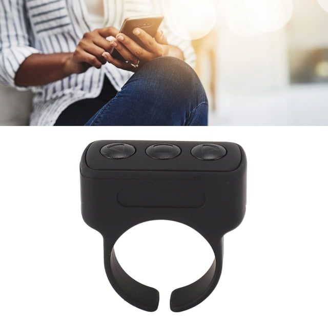 BT Remote Control, Scrolling Control Page Turner Rechargeable with Design, Finger Controller Self Timer Page for Phone Tablet Camera