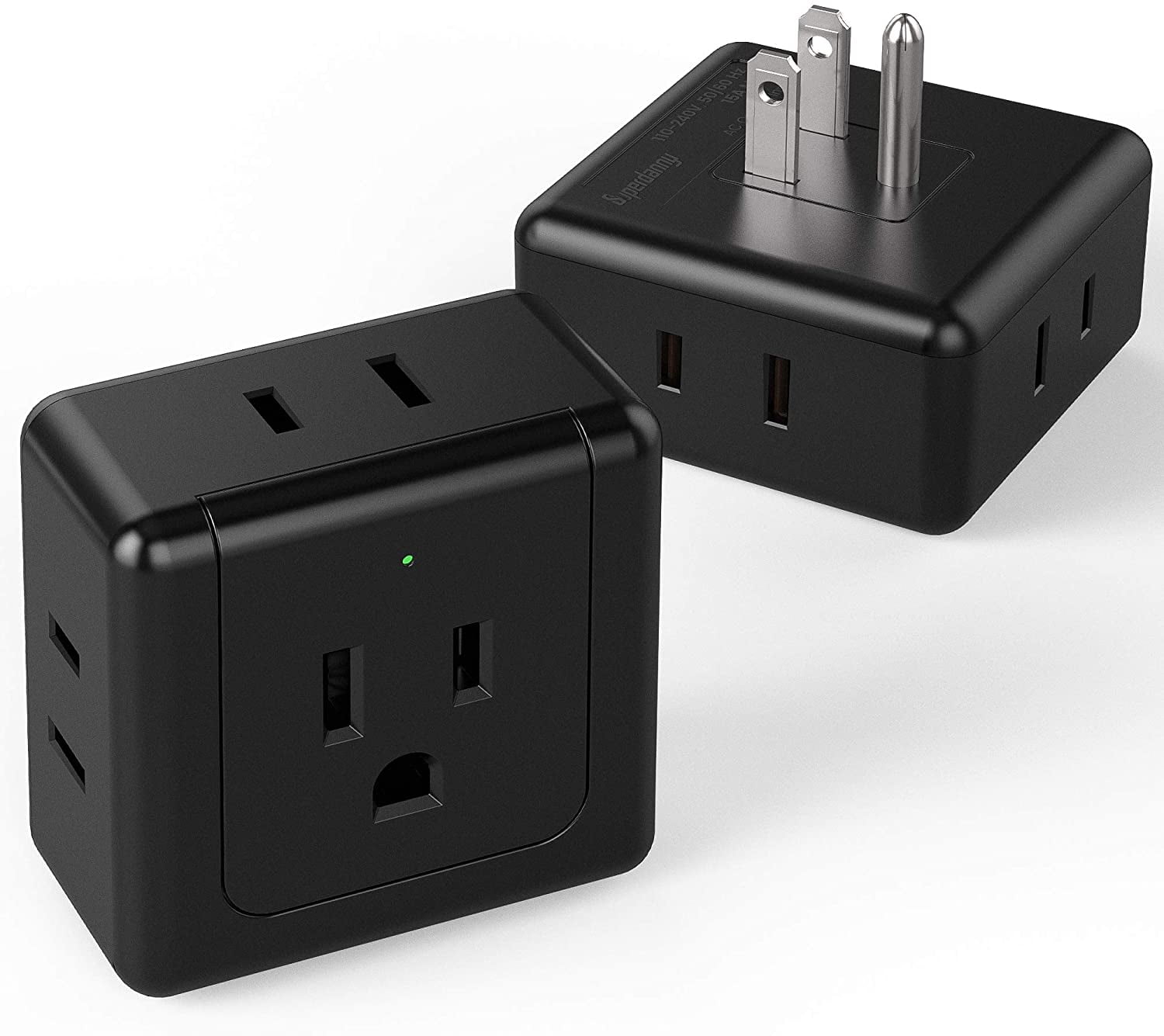 Multi Plug Outlet Extender Wall Power Tap Expander, Wgthhk 3 Prong to 2