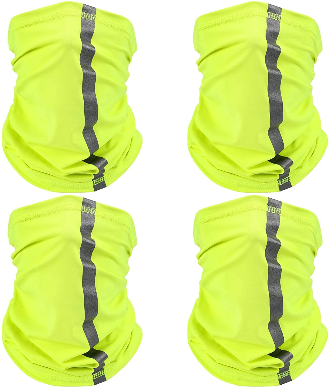 3 Pieces Reflective Neck Gaiter Visibility Neon Safety Bandana Wind