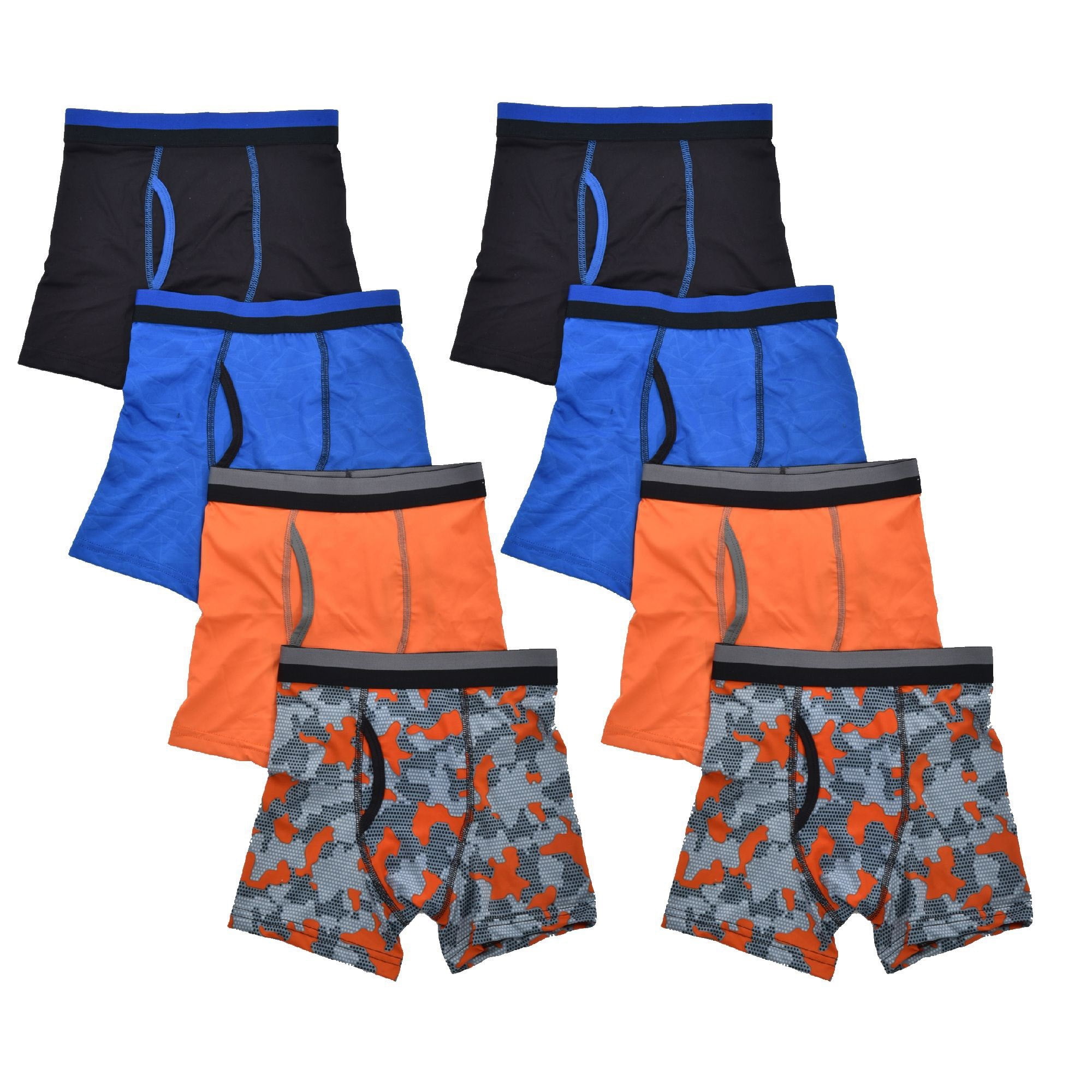 Athletic Works Athletic Works Boys Underwear 8 Pack Printed Boxer Briefs (Little Boys & Big
