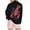 Black, variant on Women Lobster Knit Sweaters Cardigan Long Sleeve Button Down Chunky Knit Y2k Graphic Fall Winter Sweater Coat (Red, L)