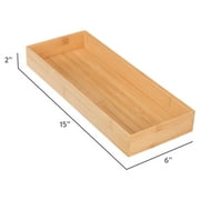 Better Homes & Gardens Bamboo Long Drawer Organizer, 15 IN W x 5.98 IN D x 1.97H, Natural Bamboo Color