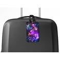 thumbnail image 5 of WIRESTER 2pcs Set PU Leather Luggage Tags Privacy Label Flap for Travel Suitcase Baggage - Blue Purple Nebula Galaxy, 5 of 7