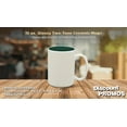 thumbnail image 4 of 10 Glossy Two-Tone Ceramic Mugs Set, 15 oz. - Stoneware, Smooth, Durable, C-handle - Green, 4 of 5