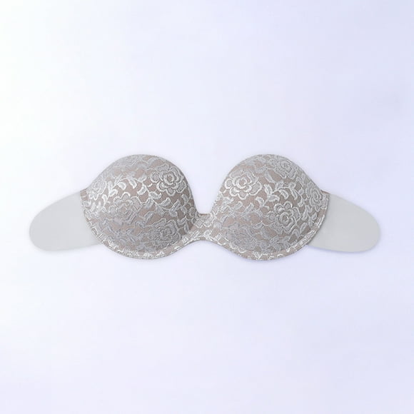 FcBaudy Sticky Bra Bras for Women Strapless Bra Ladies Strapless Gathering Invisible Bra Glossy Breast Stickers Seamless Bra Underwear Women Underwear