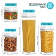 thumbnail image 4 of Vtopmart Contenedores herméticos de almacenamiento de alimentos, 7 piezas de contenedores de cereales de plástico sin BPA con tapas de fácil cierre, para organización y almacenamiento de despensa de c, 4 of 5