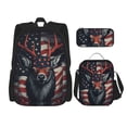 thumbnail image 1 of Balery Modern USA Deer Head Mochila Escolar 3 en 1 para Niños - Mochila Resistente con Lonchera Térmica y Estuche - Mochila Escolar para Niños y Niñas, 1 of 7