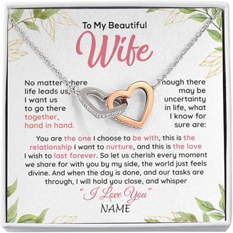 To My Soulmate Necklace – Romantic Gift For Her, Love Knot Pendant, Adjustable Chain, Gift Box Included