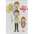 thumbnail image 5 of Coolnut Fathers Day Design Thermal Insulated Blackout Grommet Printed Window Curtain - 84x55 in - 100% Polyester 2 Panels, 5 of 6