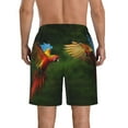 thumbnail image 3 of Yiaed Hybrid Parrot in the Forest Print Men's Swim Trunks with Lining Quick Dry Sports Shorts Beach Shorts Boardshorts-3X-Large, 3 of 5