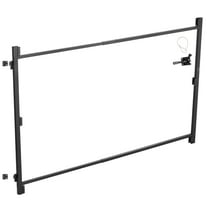60" to 96" Expandable Gate Kit for 4-5 ft Tall Fences, Heavy Duty Metal Walk Through Pet Gate, Black