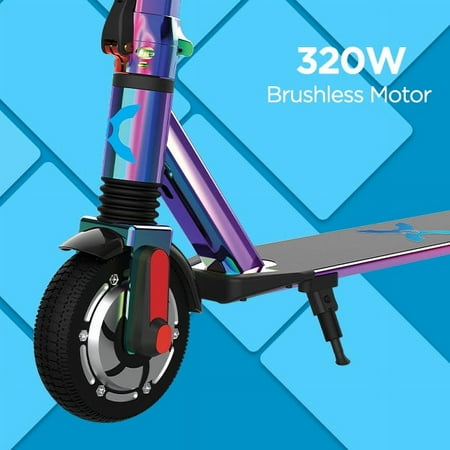 Hover-1 - Kids Aviator Electric Folding Scooter w/6 mi Max Operating Range & 14.9 mph Max Speed - Iridescent