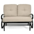 thumbnail image 1 of Patiojoy 2-Person Outdoor Bench Patio Swing Glider Chair with Cushions Rocking Chair Cushioned Sofa Beige, 1 of 9