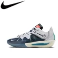 thumbnail image 3 of Zapatillas de baloncesto Nike Air Zoom GT Cut 3 Comfort Shock Absorption para hombre y mujer, de caña baja, en color azul y gris, 3 of 5