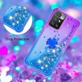 thumbnail image 5 of Case for Xiaomi Redmi 10 with Magnetic Ring Kickstand, Gradient Quicksand Glitter Flowing Liquid Floating Women Girls Cute Phone Case Clear TPU Cover for Xiaomi Redmi 10 JB Purple Navy, 5 of 14