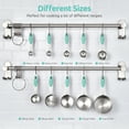 thumbnail image 3 of U-Taste 18/8 Stainless Steel Measuring Cups and Spoons Set: 10-Piece Metal Stacking Measure Set for Baking Cooking with Strengthened Welds (Aqua Sky), 3 of 11