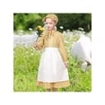 thumbnail image 4 of Girls Dress 3 Piece Set Apron Bonnet Pioneer Costume Floral Peasant Retro 5 Years, 4 of 9