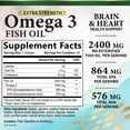 thumbnail image 3 of Omega 3 Fish Oil 1200mg - Triple Strength Softgels Omega-3 Supplements, Natural Brain Heart Health & Immune Support - Fatty Acids with EPA & DHA - Wild Caught Fish Oil Supplement - 120 Softgels, 3 of 10