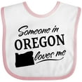 thumbnail image 3 of Inktastic Someone in Oregon Loves Me Boys or Girls Baby Bib, 3 of 4