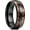 Brown maple, variant on Nature 8mm Mens Domed nature Koa Wood Inlay Black Tungsten Carbide Ring Wedding Band Comfort Fit Size 9