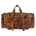 thumbnail image 5 of KPL Leather duffel bag 24 Inch U Zip holdall Travel sports Weekend gym Sports, 5 of 9