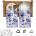 thumbnail image 5 of Purple Floral Kitchen Towels Set of 2, Vintage Botanical Gradient Pastel Painting Absorbent Dish Towels for Kitchen, Microfiber Hand Towel, Quick Drying Tea Towel for Cleaning Decorative Dishcloths, 5 of 7