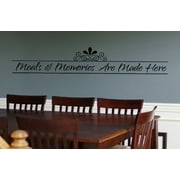 Wall Dcor Plus More WDPM2483 Meals and Memories Made Here Kitchen Wall Decal 36x6 Inch Black