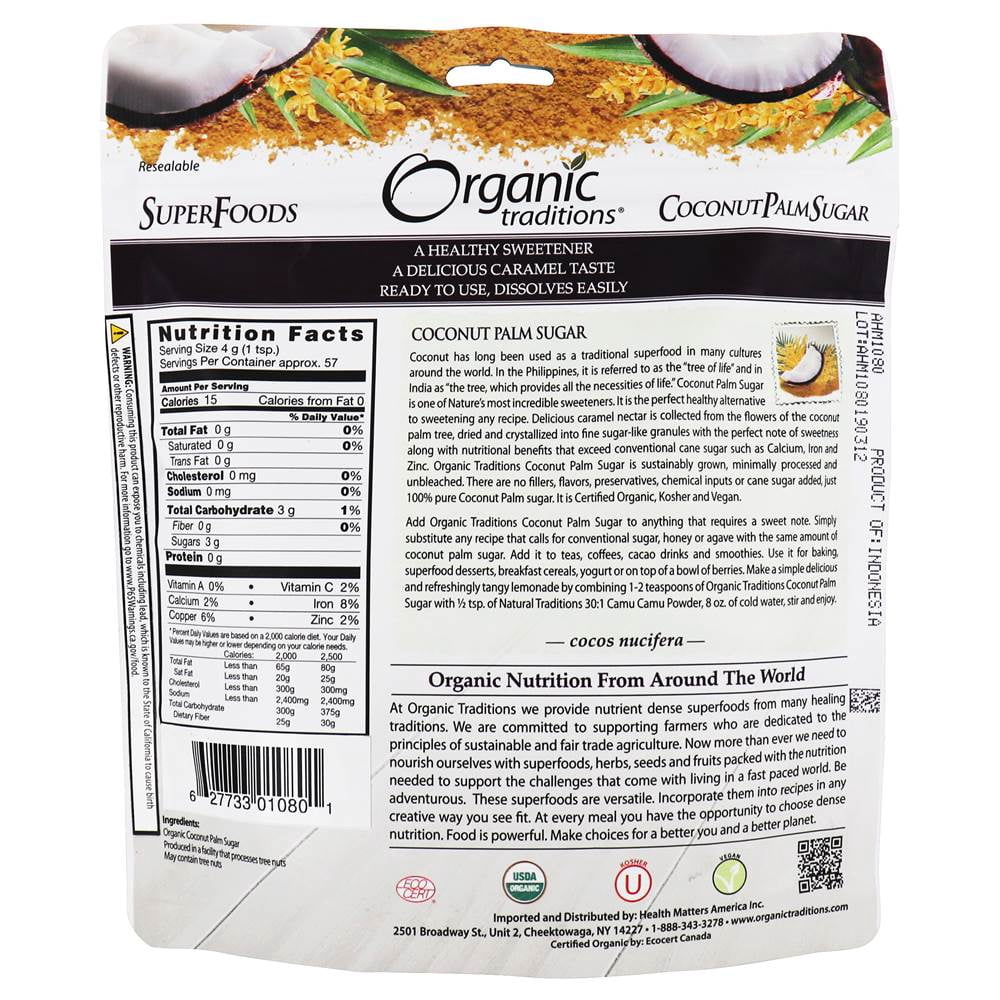 Organic Traditions - Coconut Palm Sugar - 8 oz. - Walmart.ca