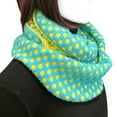 thumbnail image 6 of Wrapables® Dottie Infinity Acrylic Knit Scarf Circle Scarf, Sky Blue/Yellow, 6 of 6