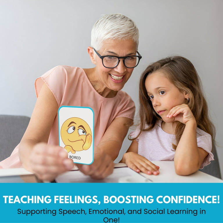 La-la-llama Social Emotional Learning Toy - Make Faces Feelings Game With 9 Emotion Cards For Kids 3+ Years