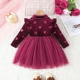 thumbnail image 4 of WEAIXIMIUNG Robe Plissée pour Filles Tout-Petits Enfants Filles Manches Longues Nœud Imprimé Robes Vêtements, 4 of 7