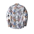 thumbnail image 3 of Ma Croix Men's Premium Button Down Shirt Paisley Printed Tailored Slim Fit, 3 of 8