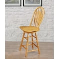 thumbnail image 5 of Contemporary Home Living High Back Wooden Swivel Bar Stool - 44.5" - Light Brown, 5 of 5