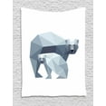 thumbnail image 1 of Polar Bear Tapestry, Polygonal Art Baby and Mother Bear Geometric Nordic Mammal Illustration, Wall Hanging for Bedroom Living Room Dorm Decor, 40W X 60L Inches, Grey Pale Grey, by Ambesonne, 1 of 2