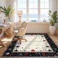 thumbnail image 3 of Design&I 9'x12' Washable Area Rug Cowboy Entry Vintage Typography Border Hat Themed Bathroom Mens for Great Room, Large Living Giant Skid-Resistant, 3 of 7